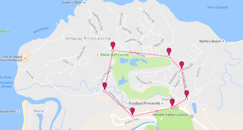 kauai running path jogging princeville